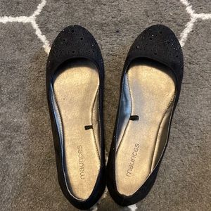 Black flats with sparkle